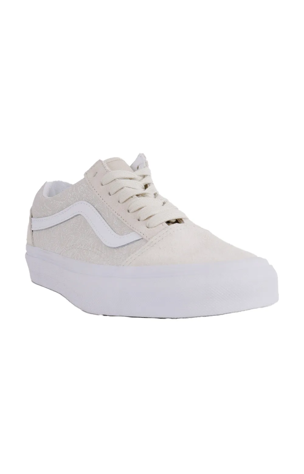 (5UABWQ) Princess Paisley Old Skool Shoes - Bone White