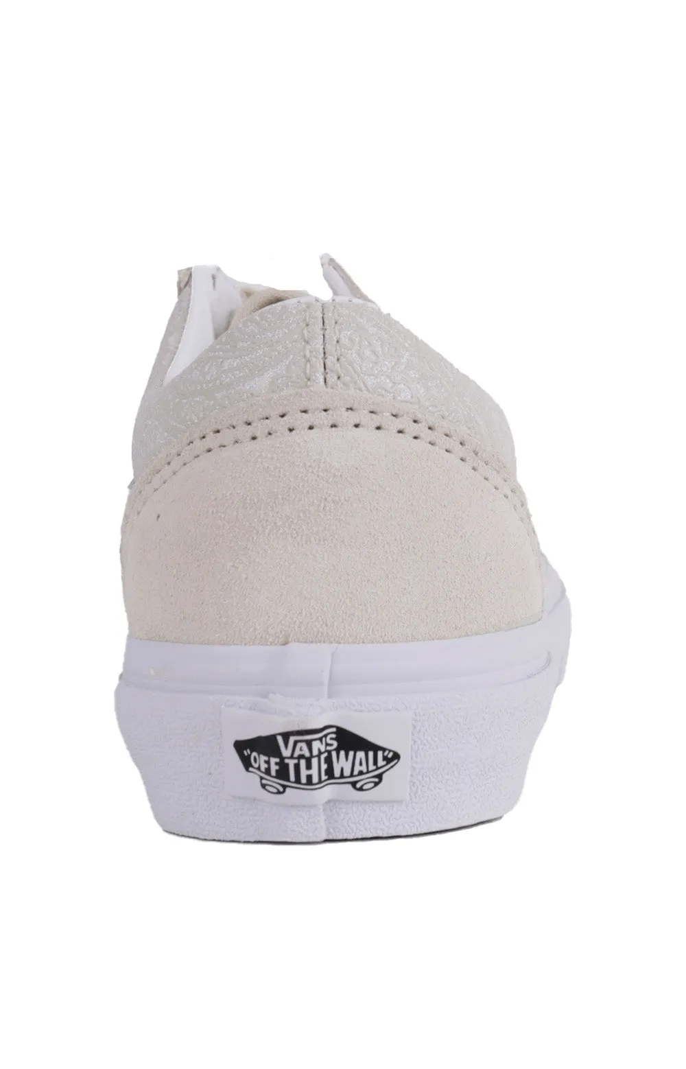 (5UABWQ) Princess Paisley Old Skool Shoes - Bone White