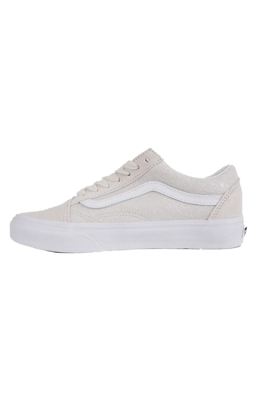 (5UABWQ) Princess Paisley Old Skool Shoes - Bone White