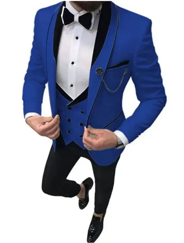 Aidase Men Suit Fashion Formal Business Slim Fit 3 Pieces White Blazers Burgundy Pants Men's  Wedding Male Set Groom Suit