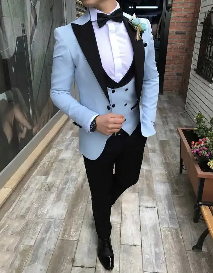 Aidase Men Suit Fashion Formal Business Slim Fit 3 Pieces White Blazers Burgundy Pants Men's  Wedding Male Set Groom Suit