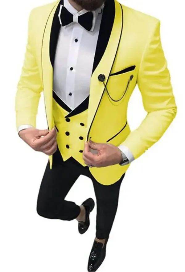 Aidase Men Suit Fashion Formal Business Slim Fit 3 Pieces White Blazers Burgundy Pants Men's  Wedding Male Set Groom Suit