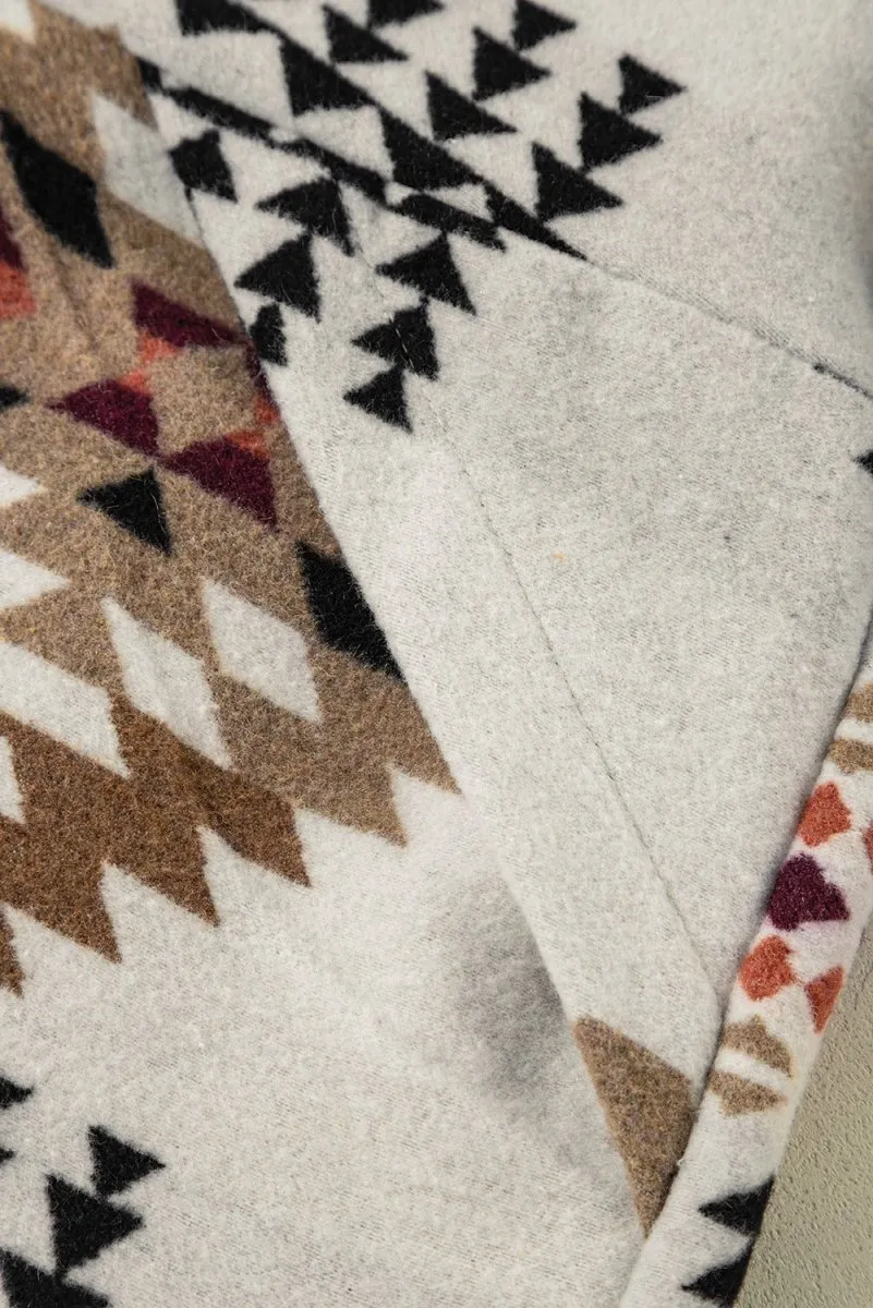 Aztec Beige Zip Up Jacket