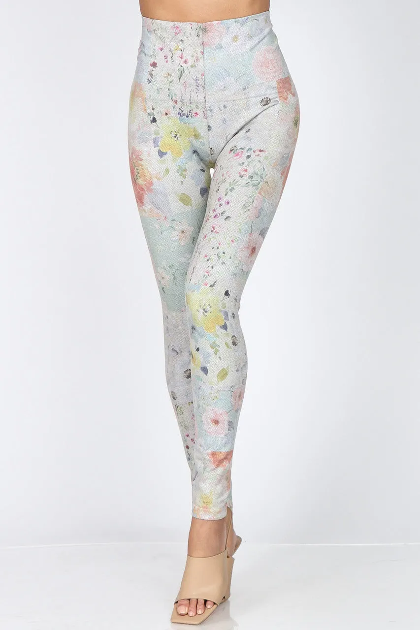 B4223XLDL Capri High Waist Legging with Print