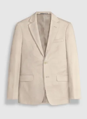 Beige Cotton Power Stretch Chino Jacket