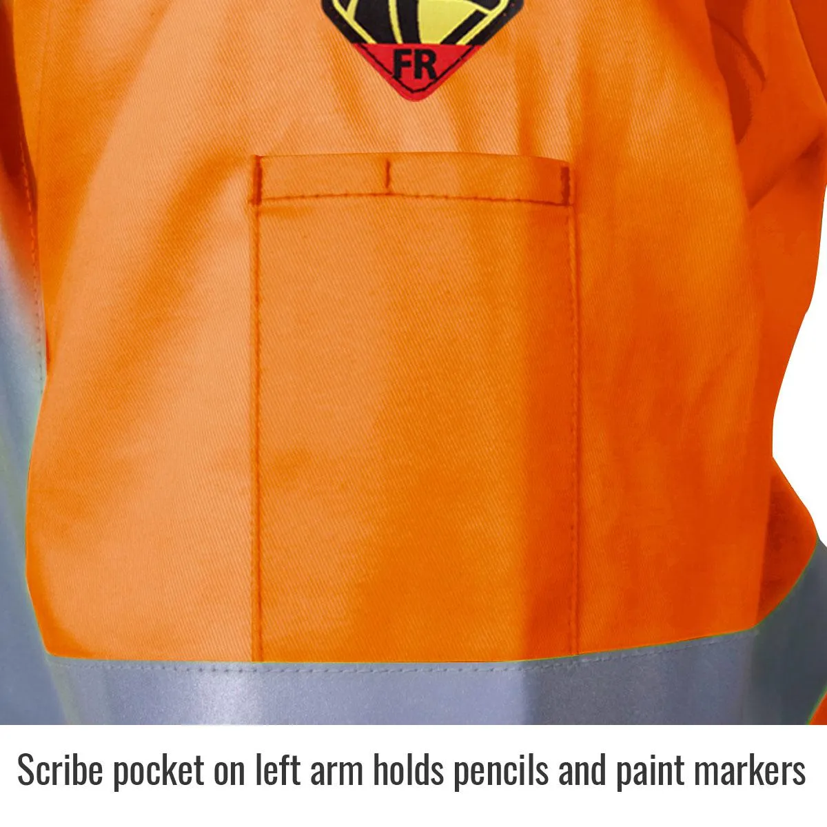 Black Stallion FR Cotton Jackets w/ Reflect Tape Orange - JF1012-OR