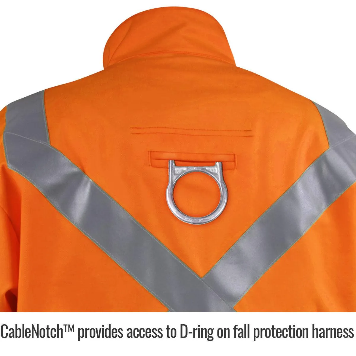 Black Stallion FR Cotton Jackets w/ Reflect Tape Orange - JF1012-OR