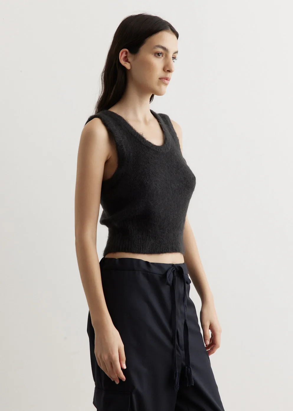 Brushed Super Kid Mohair Knit Tank