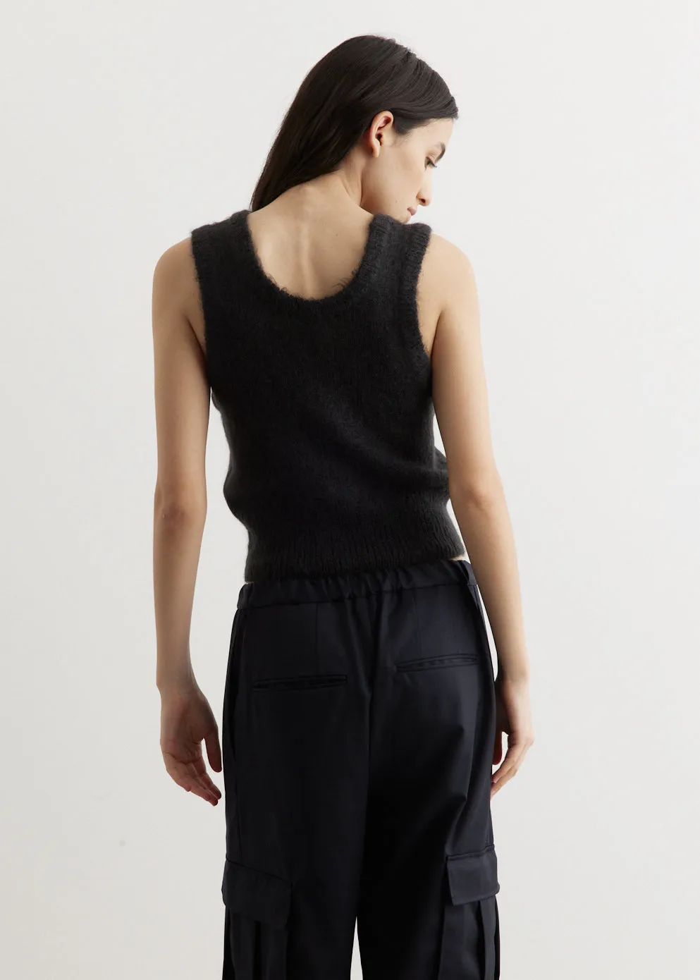 Brushed Super Kid Mohair Knit Tank