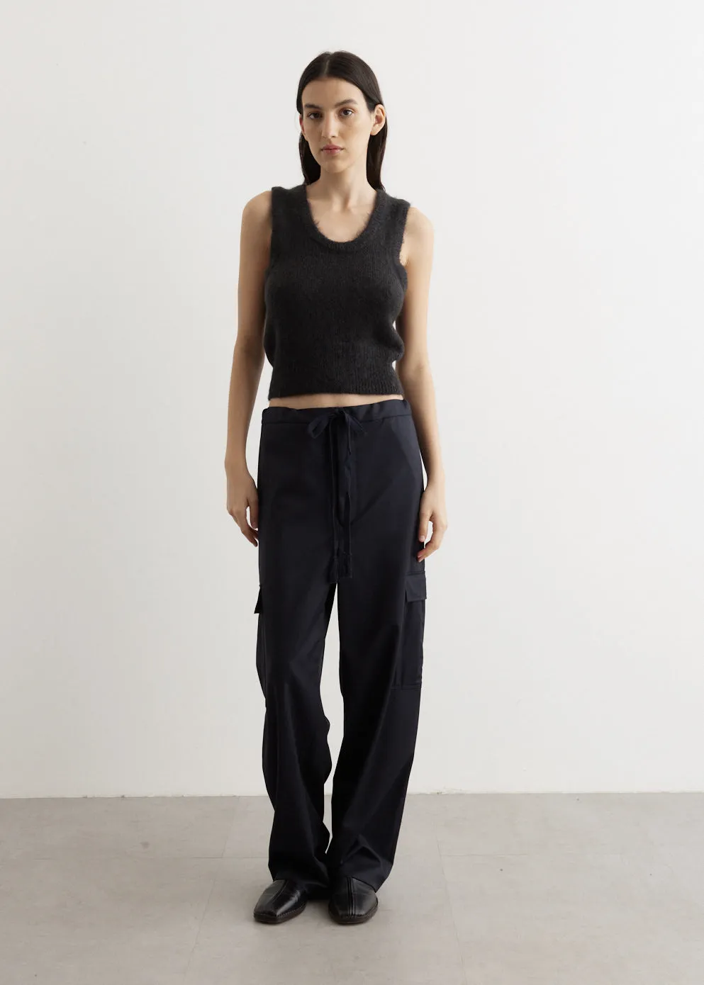 Brushed Super Kid Mohair Knit Tank