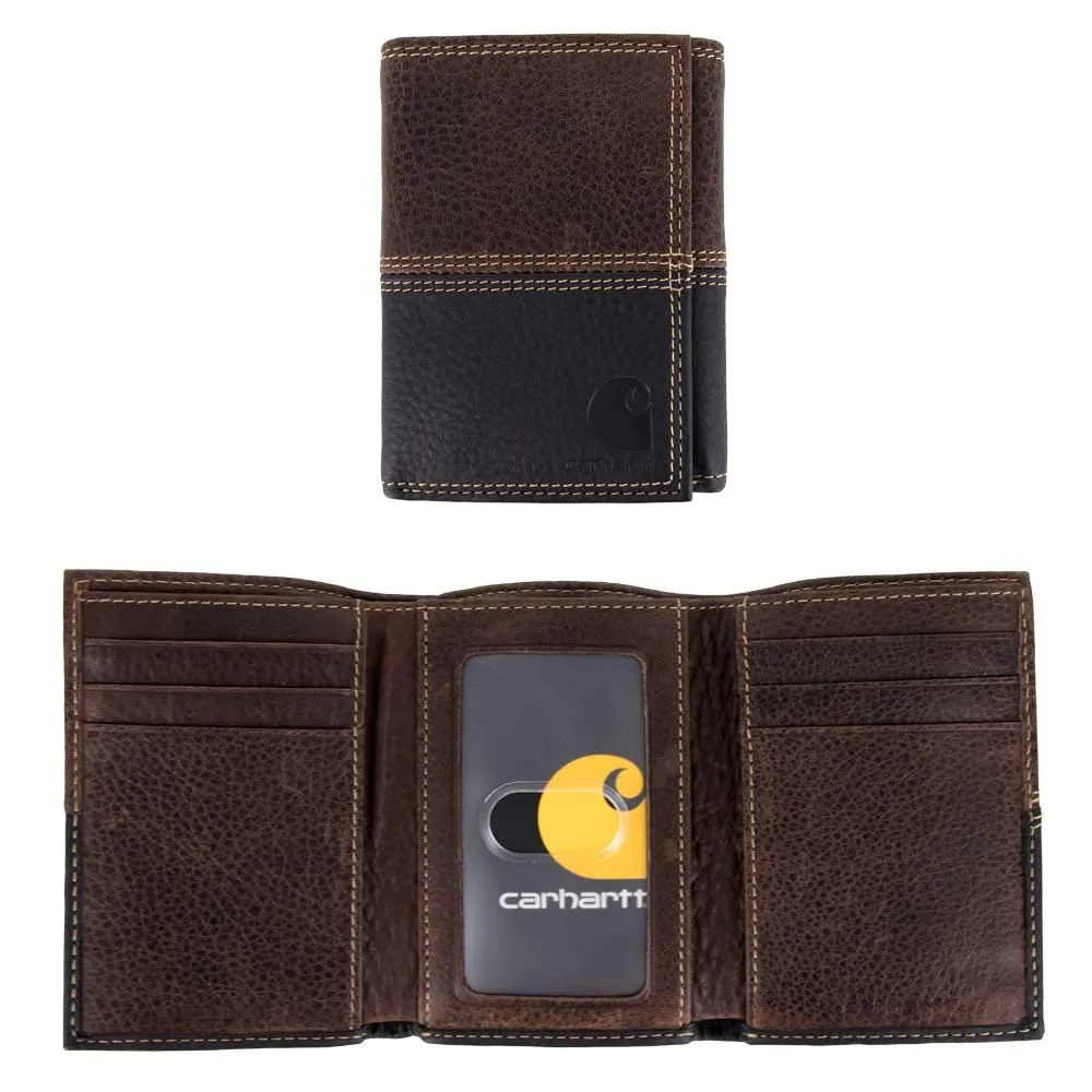 Carhartt B00002 Trifold, Durable Wallets for Men, Available in Leather and Canvas Styles