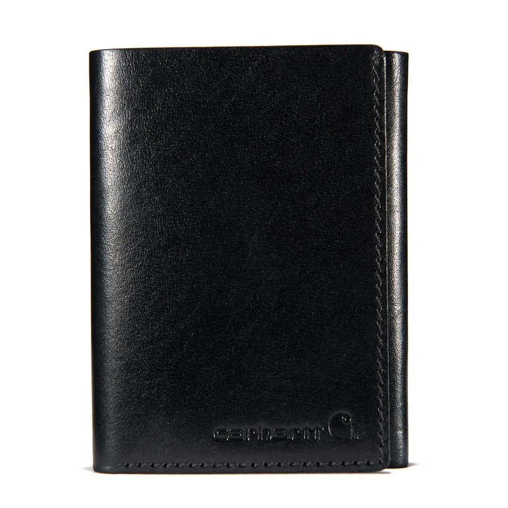 Carhartt B00002 Trifold, Durable Wallets for Men, Available in Leather and Canvas Styles
