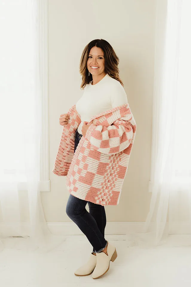 Check Pattern Chunky Cardigan