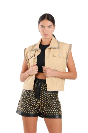 COSMOPOLITA  VEST JACKET KAKI