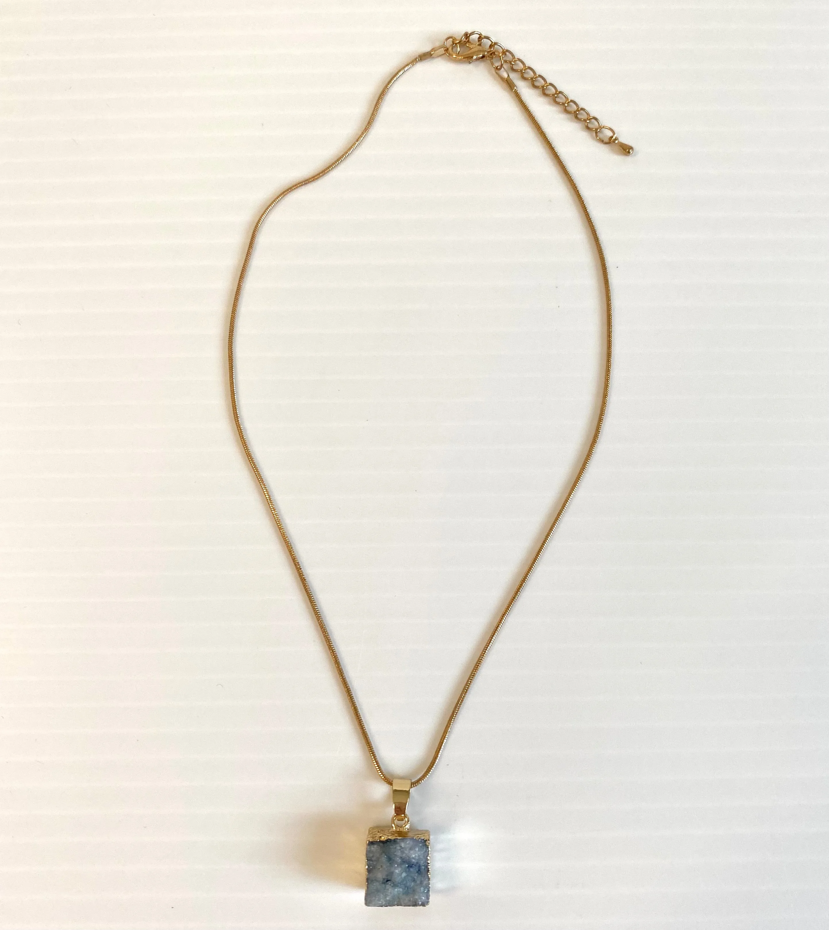 Fashion Accessories - Blue Geode Necklace