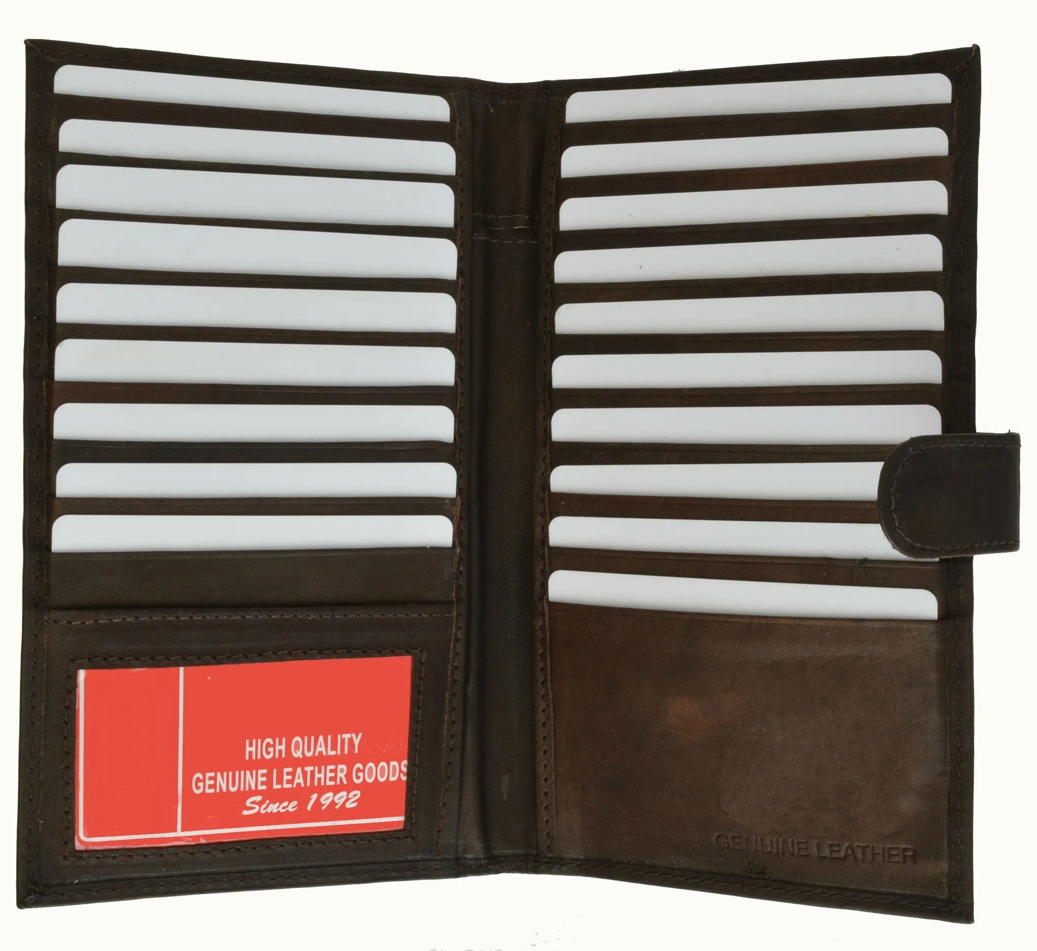 Genuine Leather Credit Card Holder Brown