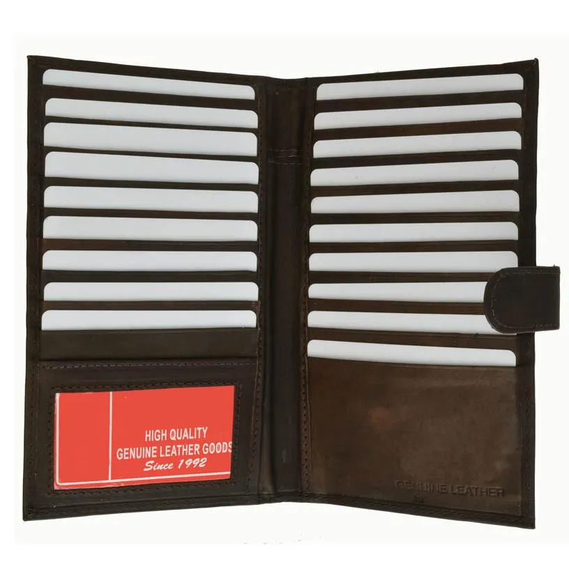 Genuine Leather Credit Card Holder Brown