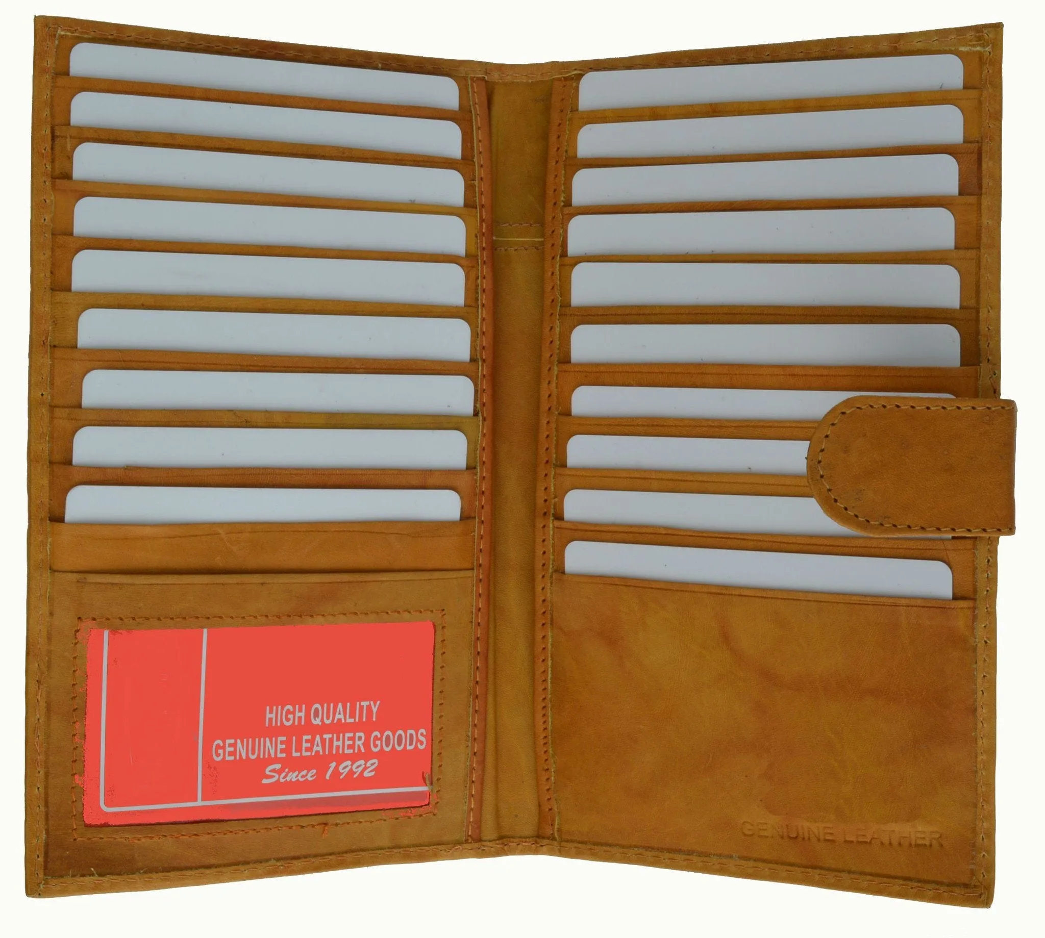 Genuine Leather Credit Card Holder Brown
