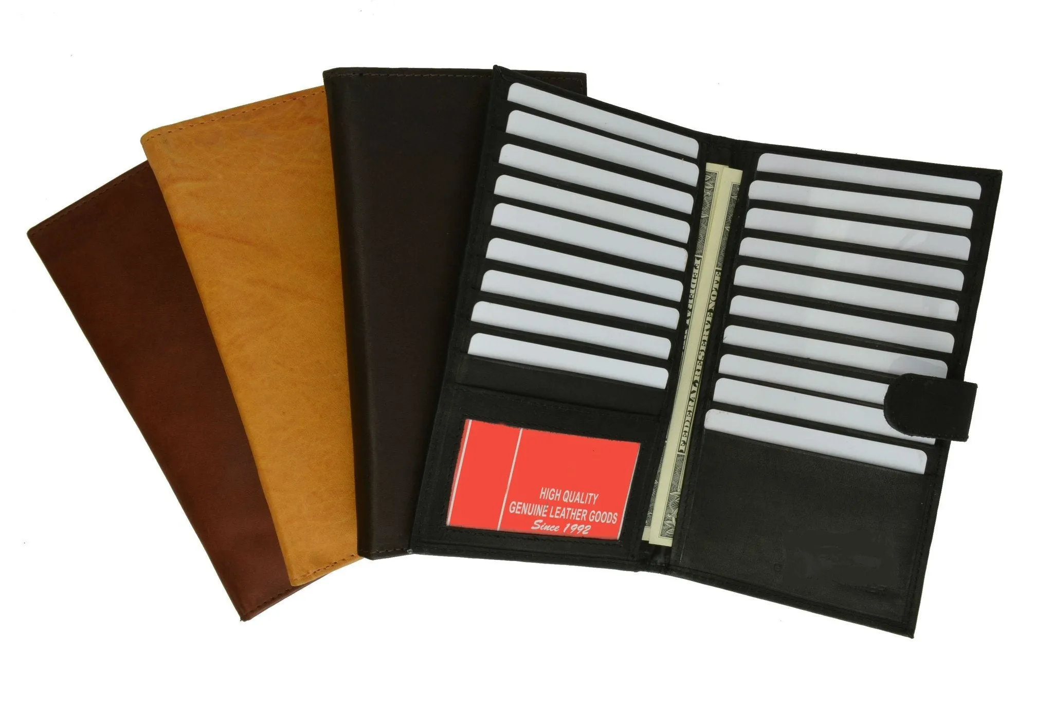 Genuine Leather Credit Card Holder Brown