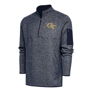 Georgia Tech Yellow Jackets Fortune 1/4 Zip Heather Navy Pullover Jacket