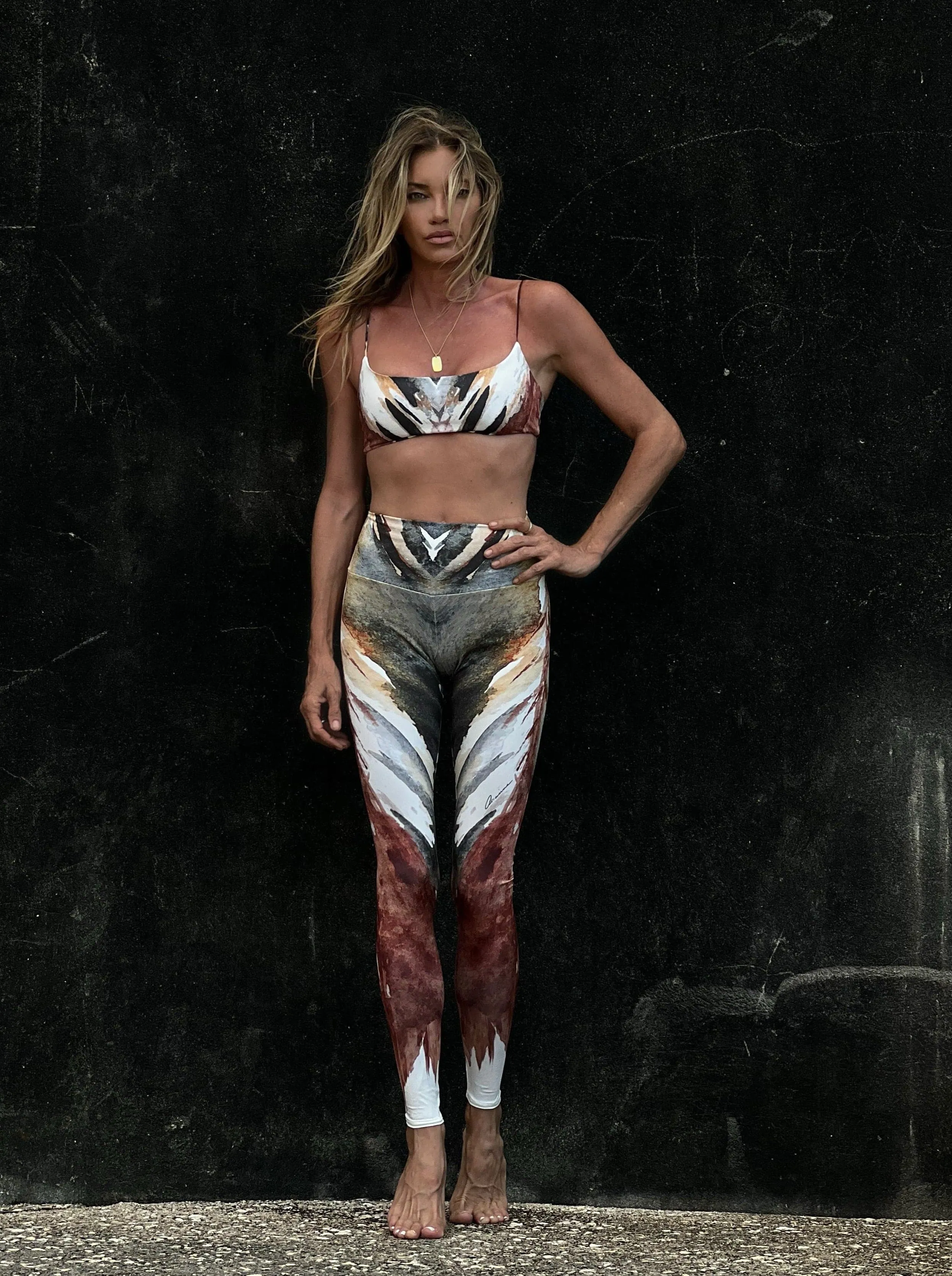 Giselle Leggings Owl Feather
