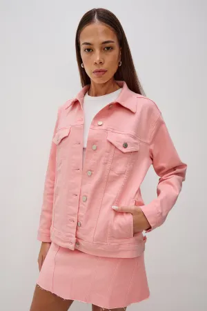GROVE BOYFRIEND TRUCKER JACKET - BUBBLE GUM