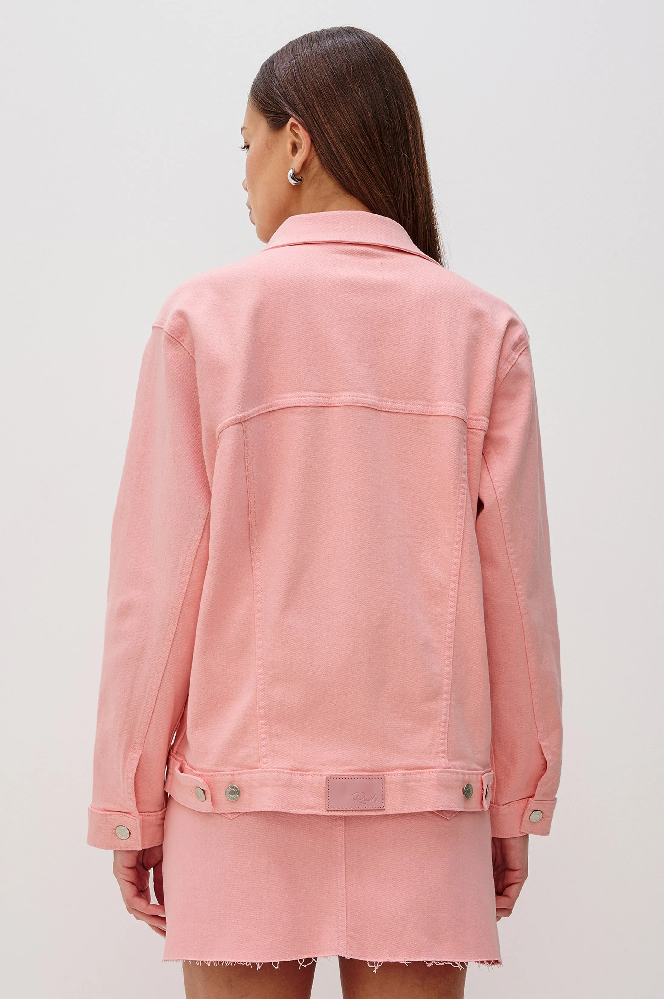 GROVE BOYFRIEND TRUCKER JACKET - BUBBLE GUM
