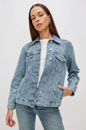 GROVE BOYFRIEND TRUCKER JACKET - FLOWER FIELD