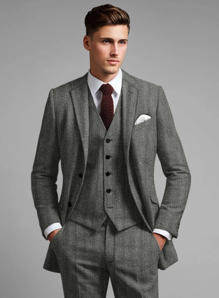 Highlander Gray Herringbone Tweed Jacket
