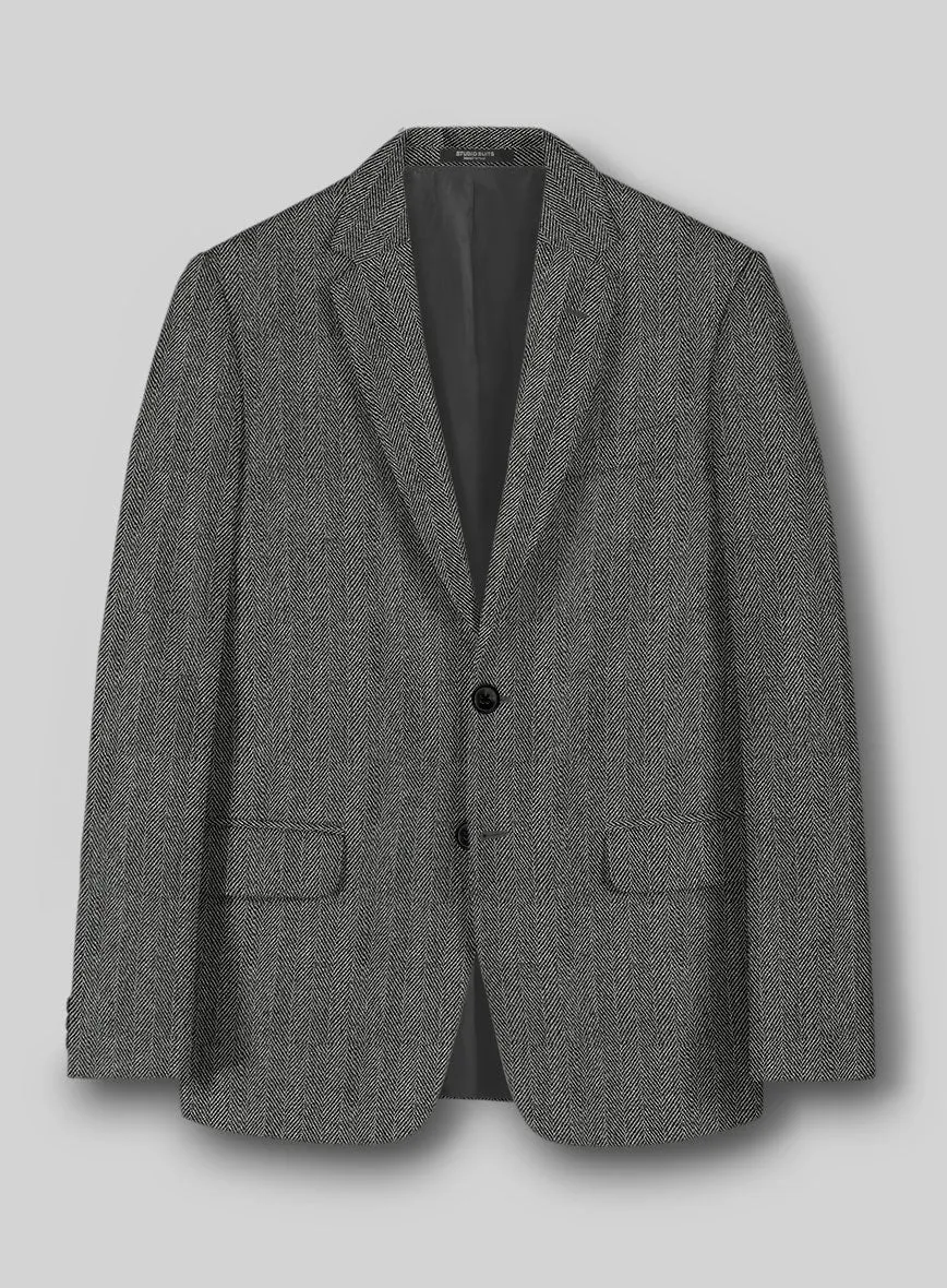 Highlander Gray Herringbone Tweed Jacket