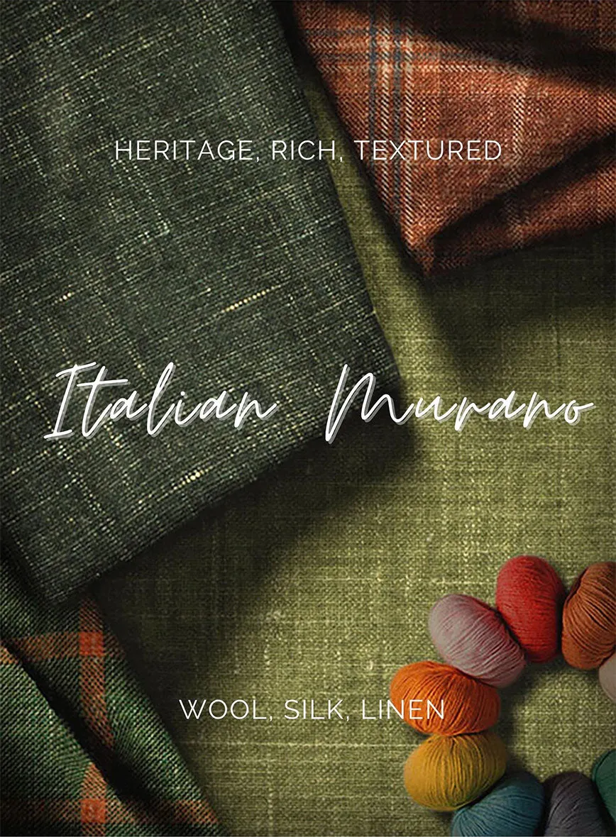 Italian Murano Manole Brown Wool Linen Silk Jacket
