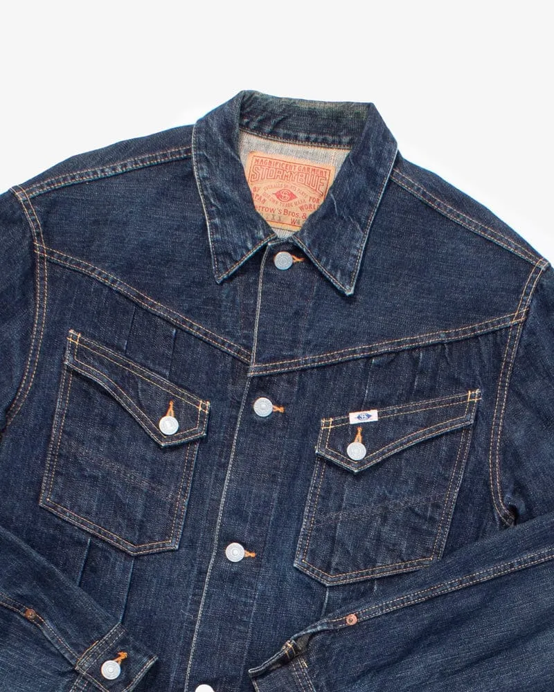 Japanese Repro Denim Jacket, Pherrow's Co, Indigo Blue - 42