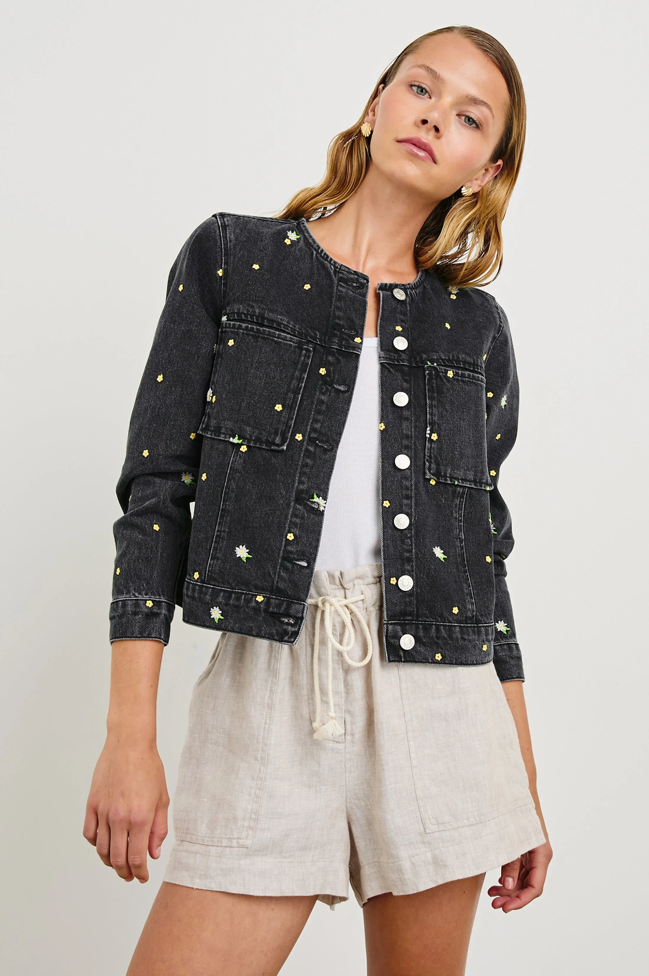 LIDO JACKET - ASH BLACK FLORAL