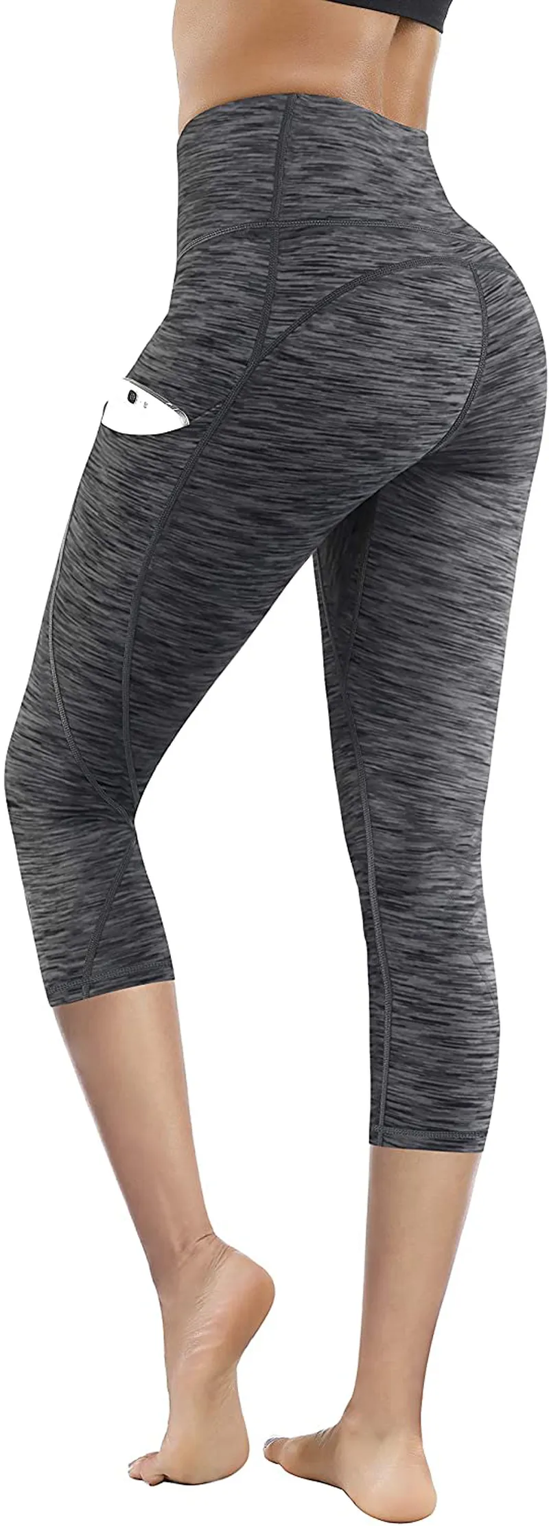 Lingswallow High Waist Yoga Pants - Yoga Pants with Pockets Tummy Control, 4 Ways Stretch Workout Running Yoga Leggings