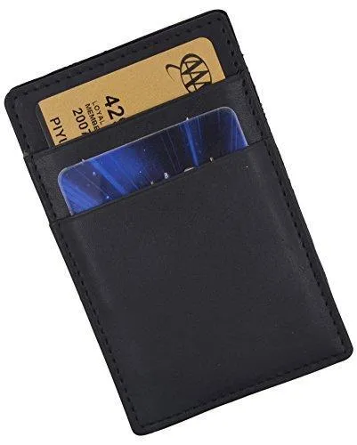 Moga Men's Fashion Magic Money Clip Genuine Leather Minimalistic Slim Wallet (Tan)