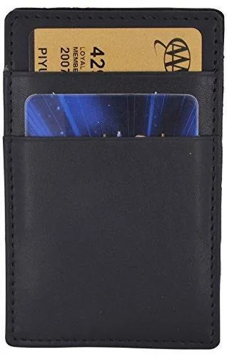 Moga Men's Fashion Magic Money Clip Genuine Leather Minimalistic Slim Wallet (Tan)