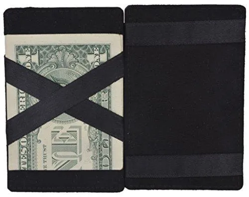 Moga Men's Fashion Magic Money Clip Genuine Leather Minimalistic Slim Wallet (Tan)
