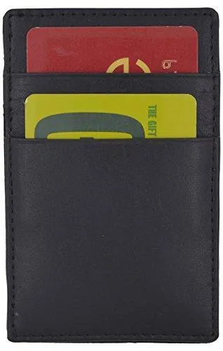 Moga Men's Fashion Magic Money Clip Genuine Leather Minimalistic Slim Wallet (Tan)