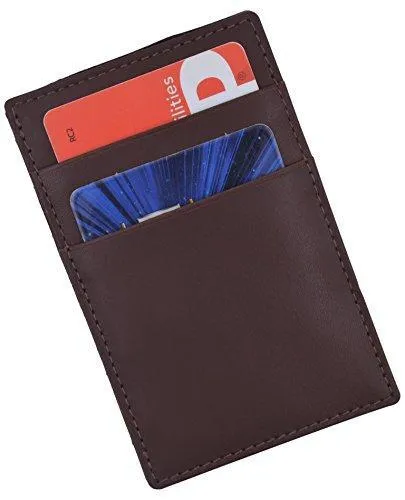 Moga Men's Fashion Magic Money Clip Genuine Leather Minimalistic Slim Wallet (Tan)