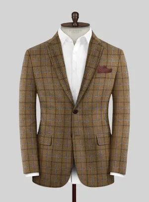 Noble Giancarlo Brown Wool Silk Linen Jacket