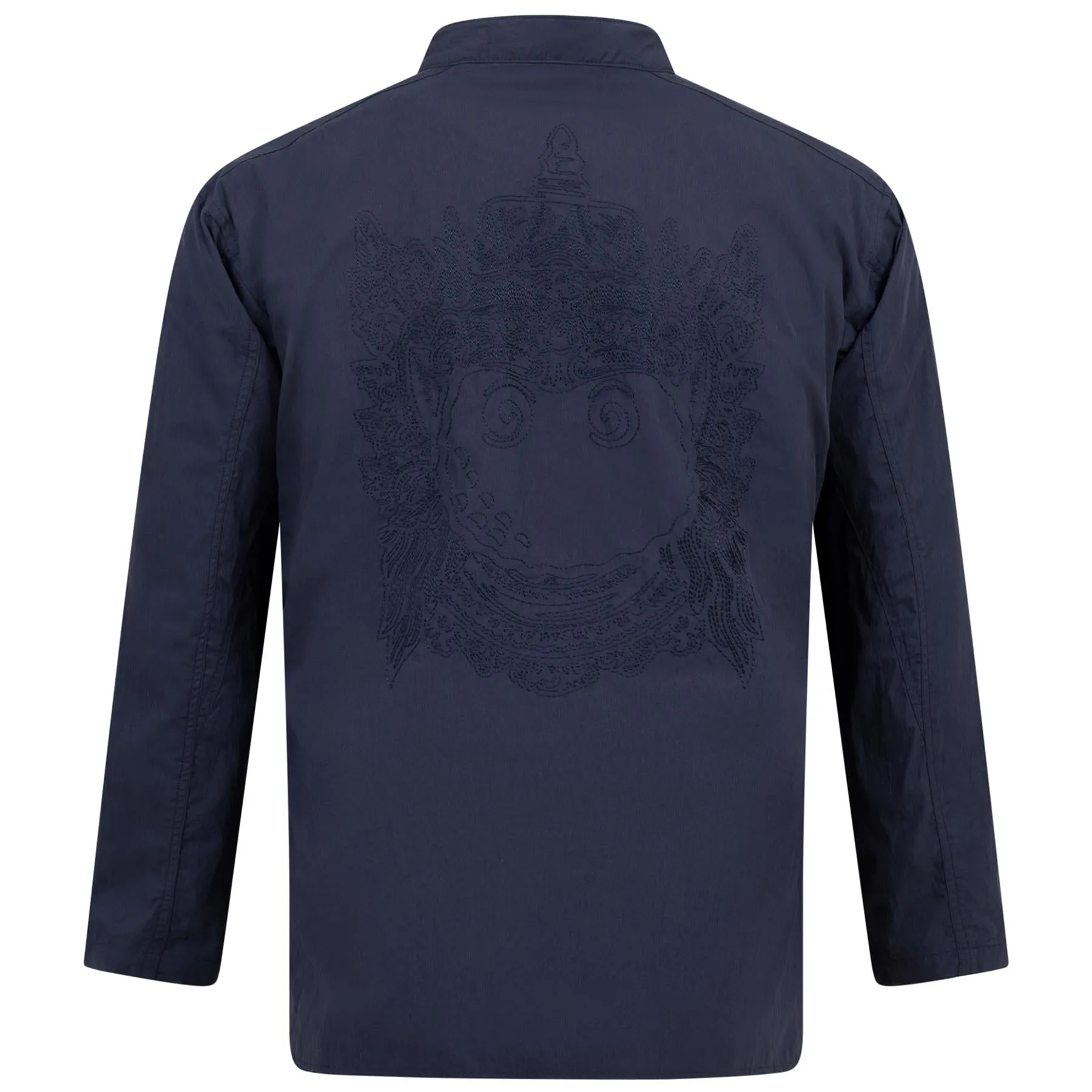 Nylon Band Collar Jacket Indigo - 2024