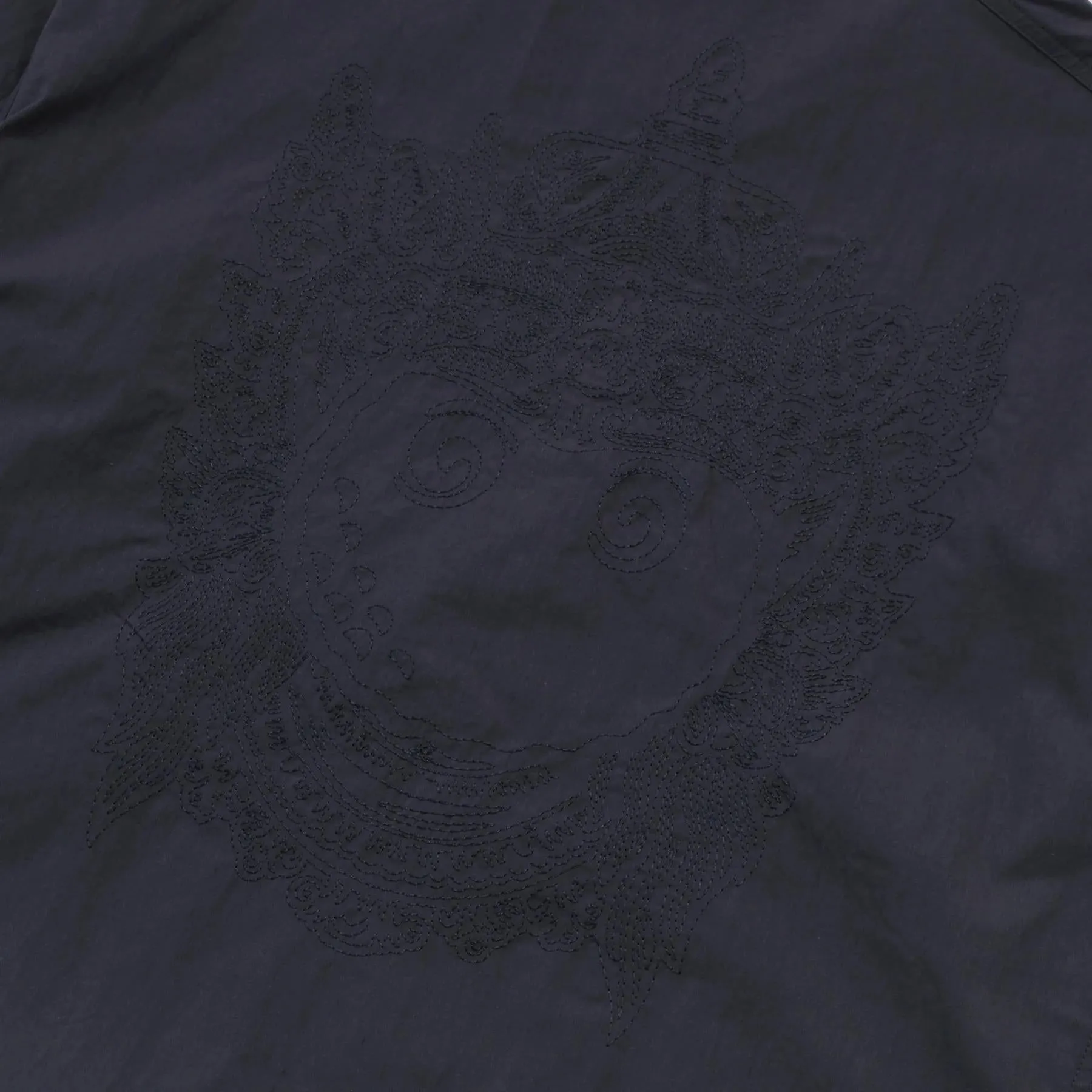 Nylon Band Collar Jacket Indigo - 2024
