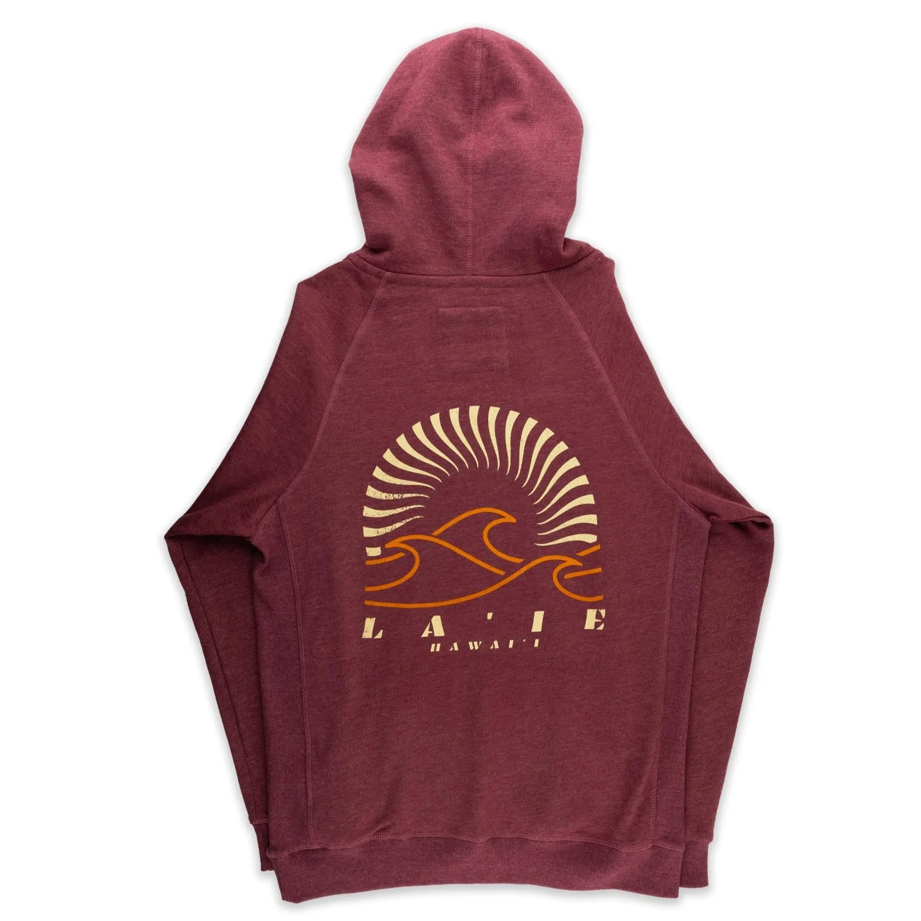 Pacific Creations "Tri Wave" Men's Hoodie- Burgundy