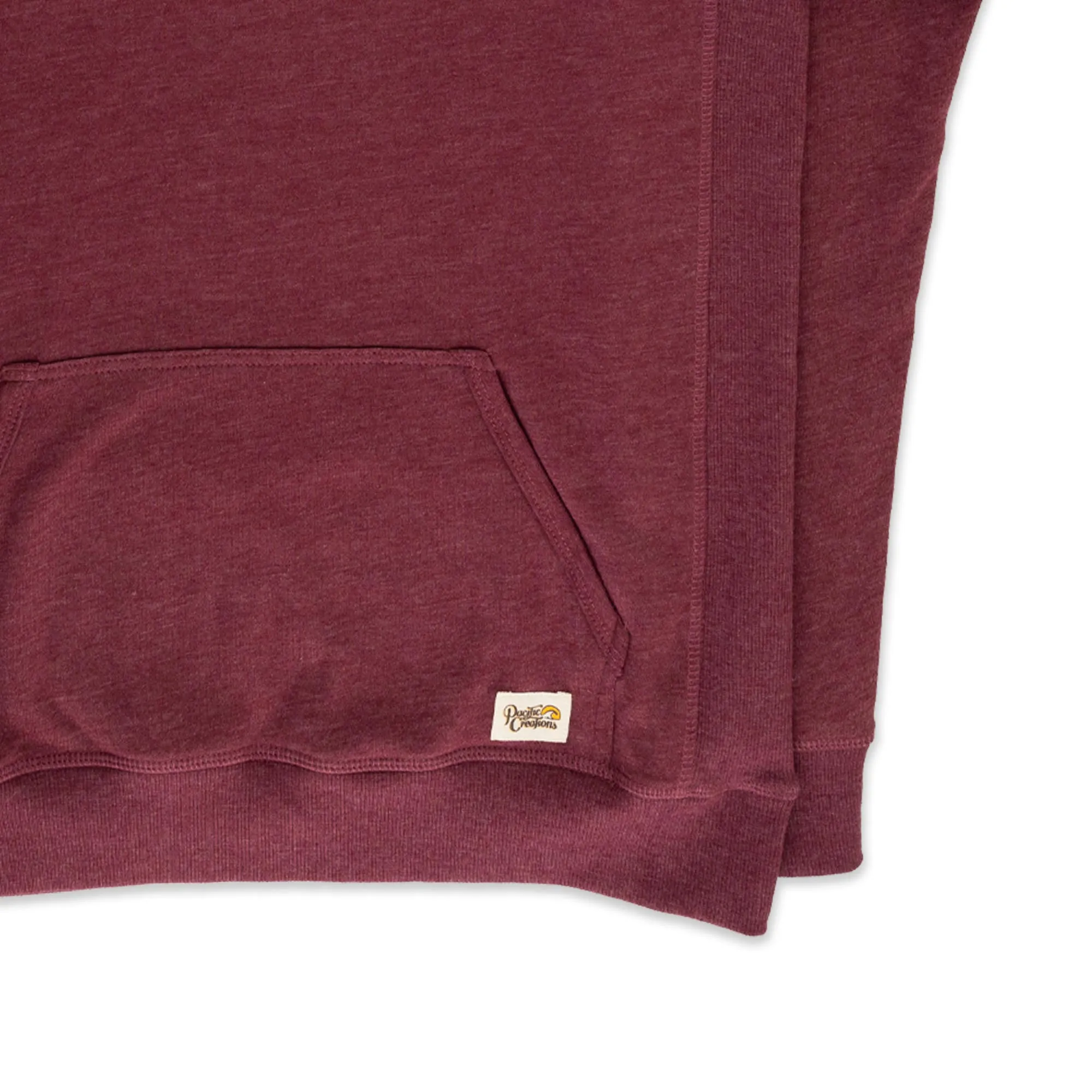 Pacific Creations "Tri Wave" Men's Hoodie- Burgundy
