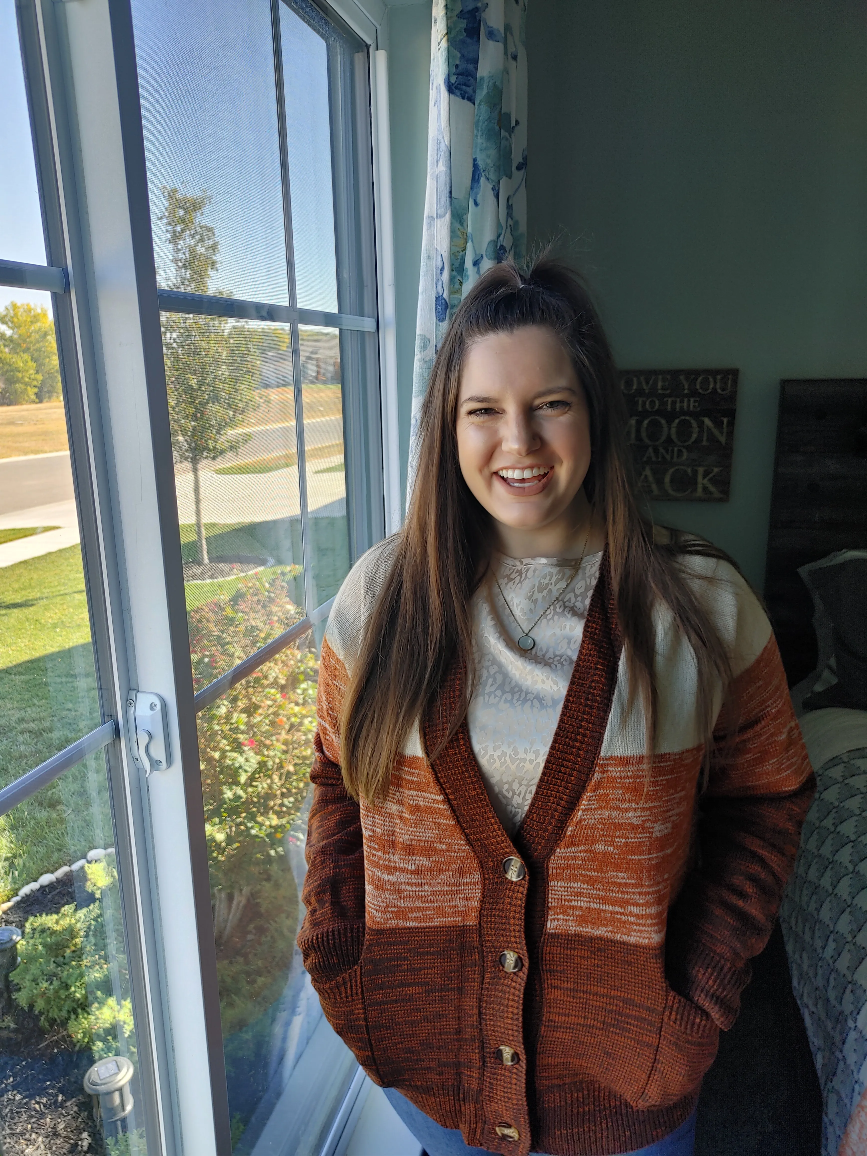 Pumpkin Cold Brew Multi-Color Cardigan