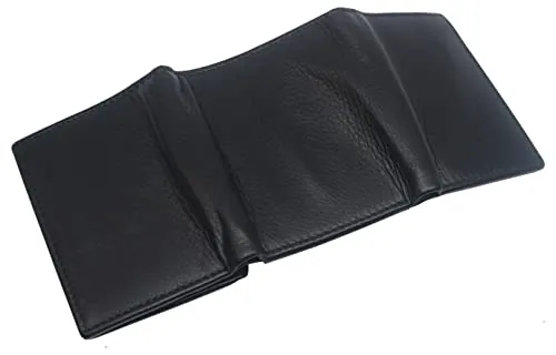 RFID Blocking Genuine Leather Wallet Extra Capacity Classic Trifold Wallet for Men