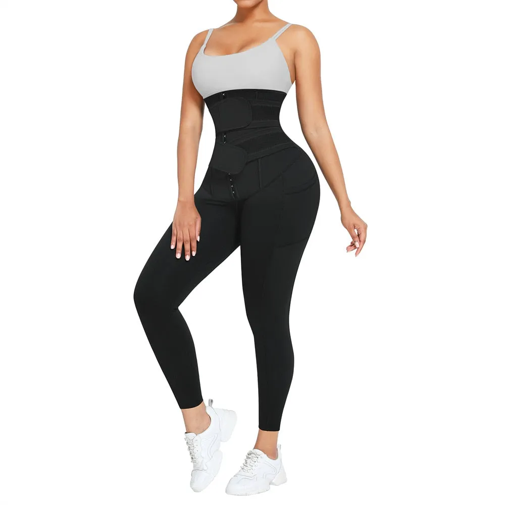 Sauna Double Band Compressing Shaper Leggings