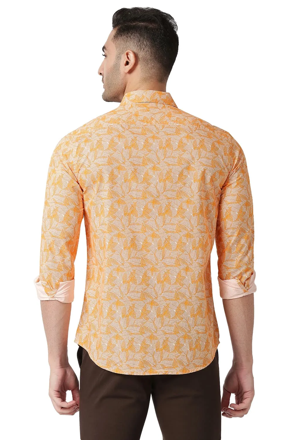 Slim Fit Cotton Poplin Printed Shirt