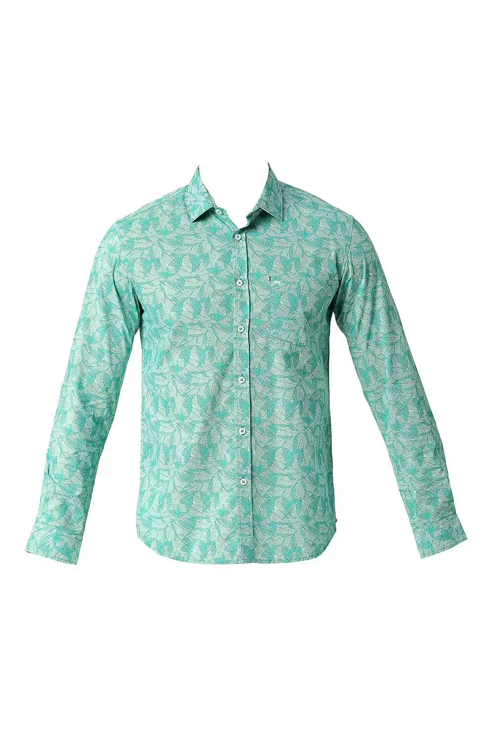 Slim Fit Cotton Poplin Printed Shirt