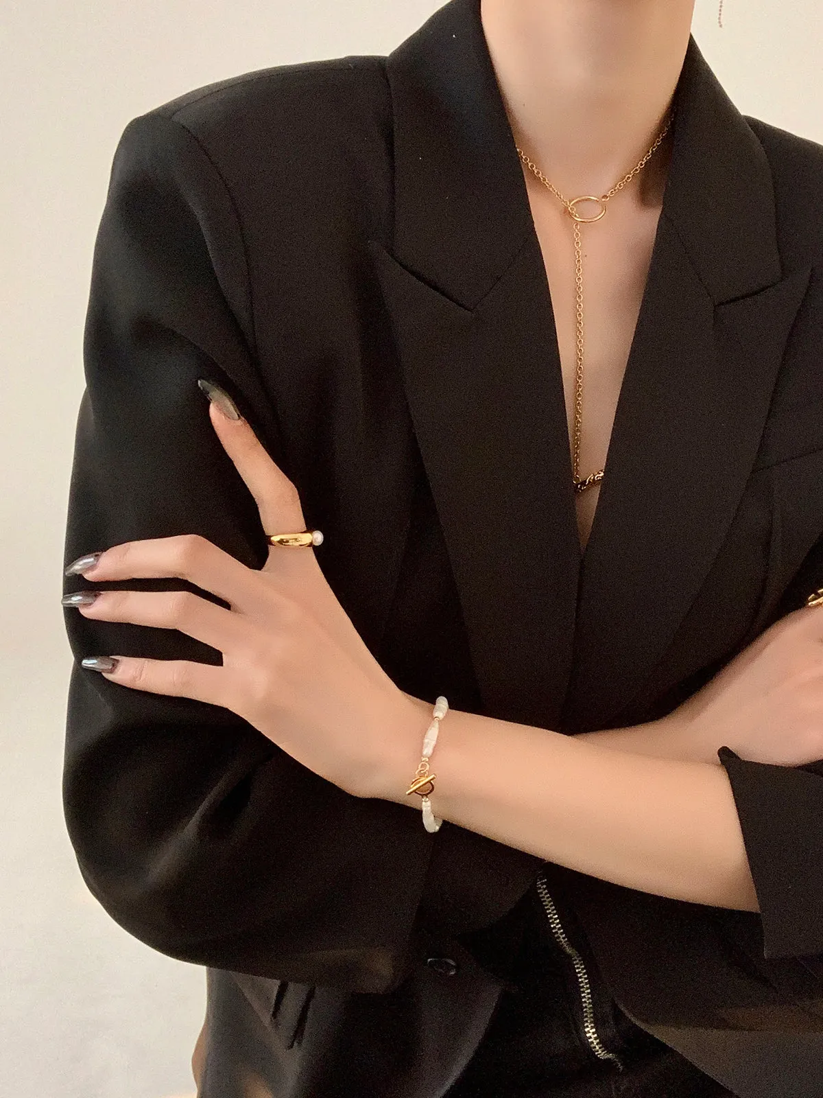 Tailored Slim Waist Jacket - Black